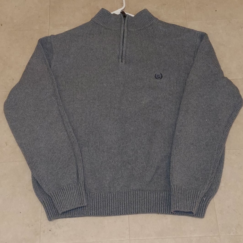 Chaps Men Gray Knitted Sweater - image 1